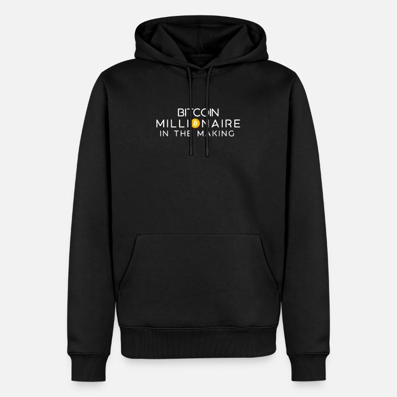 Bitcoin Millionaire Funny Crypto Crypto-monnaies - Sweat à capuche Premium bio Homme - noir