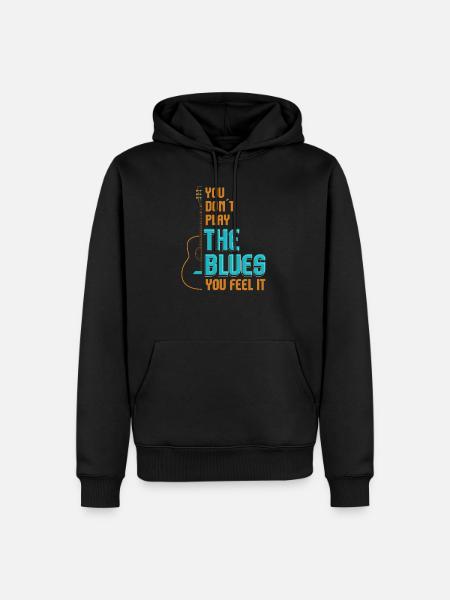 Blues Music Music Band Lover Guitar Teacher Blues - Männer Premium Bio Hoodie - Schwarz
