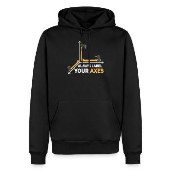 always label your axes - Men’s Premium Organic Hoodie - black - Front - Nico (187cm)