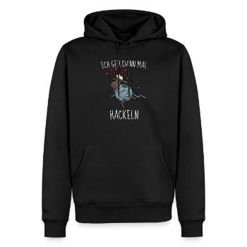 Lustiger Nähen Näherin Stricken Häckeln Spruch - Männer Premium Bio Hoodie - Schwarz - Vorne - Nico (187cm)