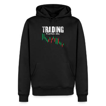Day-Trading - Trading - Männer Premium Bio Hoodie - Schwarz - Vorne - Nico (187cm)