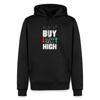 Day-Trading - Trading - Männer Premium Bio Hoodie - Schwarz - Vorne - Nico (187cm)