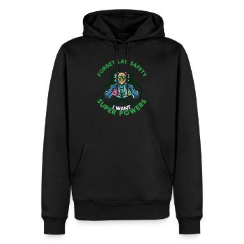 Oubliez les super-pouvoirs de sécurité en laboratoire - Sweat à capuche Premium bio Homme - noir - Devant - Nico (187cm)