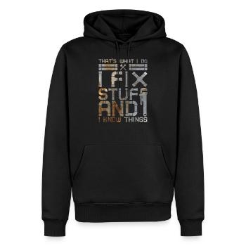C'est ce que je fais pour réparer les choses dans Automech - Sweat à capuche Premium bio Homme - noir - Devant - Nico (187cm)