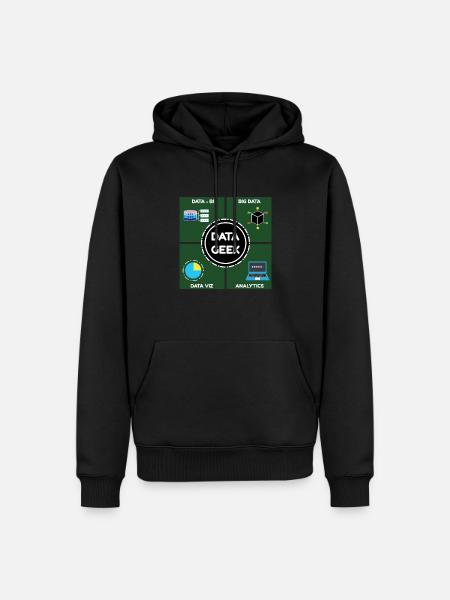 Talk Data To me Data Science and Datascientist - Men’s Premium Organic Hoodie - black