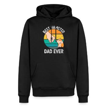 Beste Hamster Papa jemals lustige Hamster Besitzer Geschenk - Männer Premium Bio Hoodie - Schwarz - Vorne - Nico (187cm)