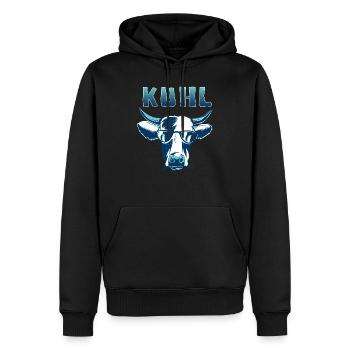Coole Kühe - Männer Premium Bio Hoodie - Schwarz - Vorne - Nico (187cm)