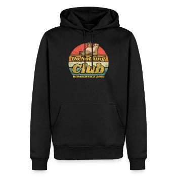 Do nothing club wirbleibenzuhause - Männer Premium Bio Hoodie - Schwarz - Vorne - Nico (187cm)