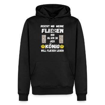 Fliesenleger Fliesen Legen Bodenleger Geschenke - Männer Premium Bio Hoodie - Schwarz - Vorne - Nico (187cm)