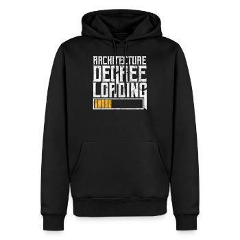 Architekt - Männer Premium Bio Hoodie - Schwarz - Vorne - Nico (187cm)