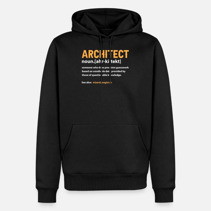 Architecte - Sweat à capuche Premium bio Homme - noir