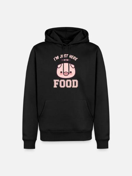 schweineessen - schwein design - Männer Premium Bio Hoodie - Schwarz
