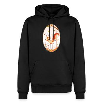 Squirrel Squirrel Chipmunk Gift - Men’s Premium Organic Hoodie - black - Front - Nico (187cm)