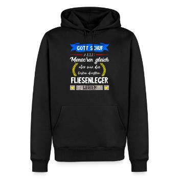 Fliesenleger Fliesen Legen Bodenleger Geschenke - Männer Premium Bio Hoodie - Schwarz - Vorne - Nico (187cm)