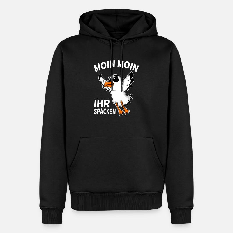 Moin moin - Männer Premium Bio Hoodie - Schwarz