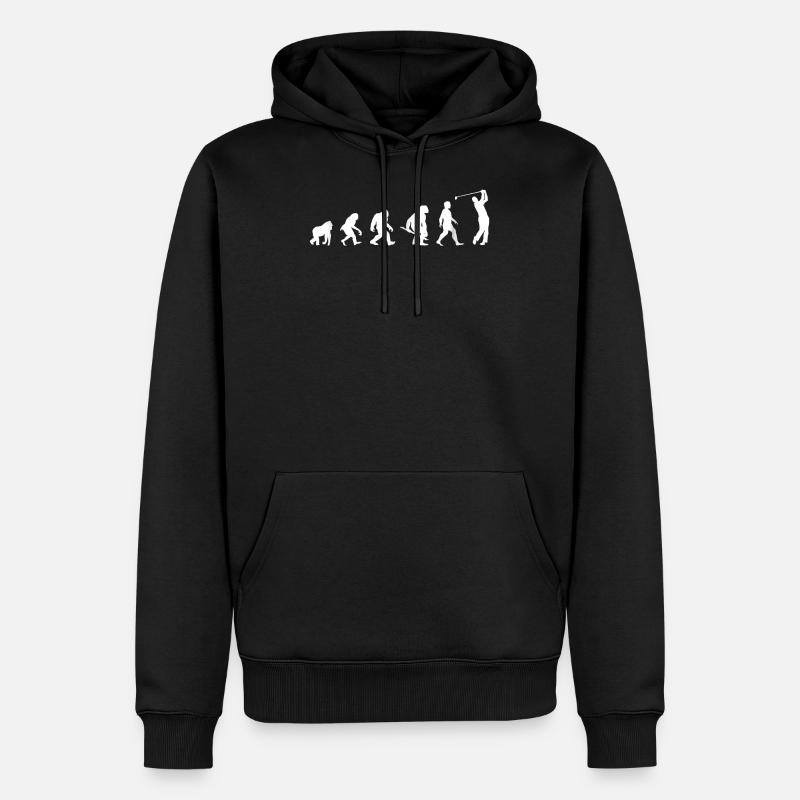 Golfeur Evolution Funny Golfer - Sweat à capuche Premium bio Homme - noir