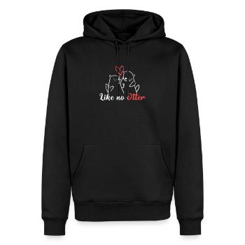 Like No Otter - Männer Premium Bio Hoodie - Schwarz - Vorne - Nico (187cm)