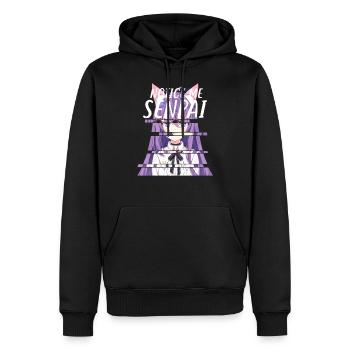 Notice Me Senpai - Anime japonais - Sweat à capuche Premium bio Homme - noir - Devant - Nico (187cm)