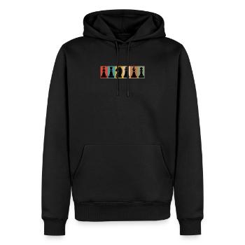 Jeu d’échecs Roi Échecsmatt coureur cadeau - Sweat à capuche Premium bio Homme - noir - Devant - Nico (187cm)
