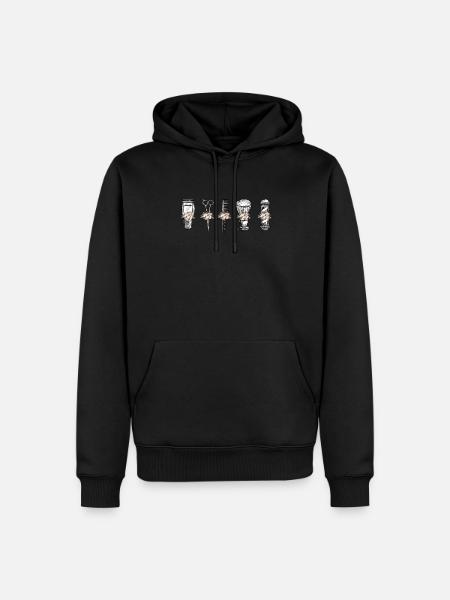 coiffeur coiffeur coiffeuse coiffeuse cadeau - Sweat à capuche Premium bio Homme - noir