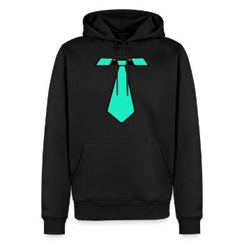 Karneval Fasching Krawatte - Männer Premium Bio Hoodie - Schwarz - Vorne - Nico (187cm)