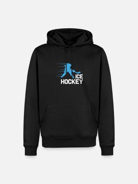Eishockey - Männer Premium Bio Hoodie - Schwarz