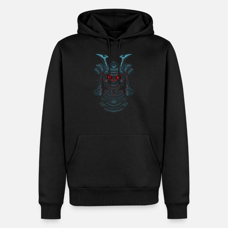 Samurai-Dämon - Männer Premium Bio Hoodie - Schwarz