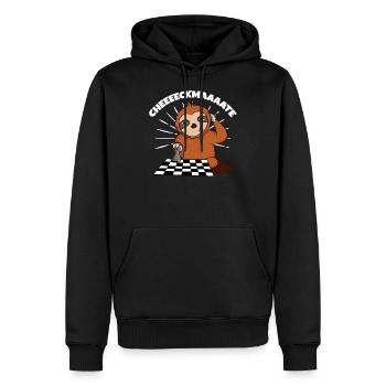 Chess Sloth Funny Ceckmate In One Slow Chess - Men’s Premium Organic Hoodie - black - Front - Nico (187cm)