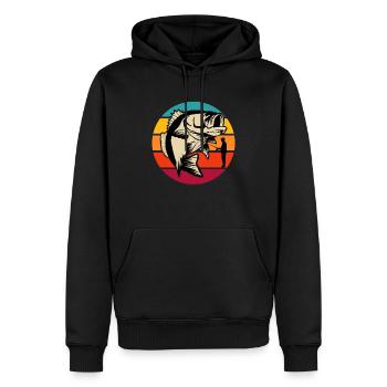 Angeln Fisch Hobby Angelrute - Männer Premium Bio Hoodie - Schwarz - Vorne - Nico (187cm)
