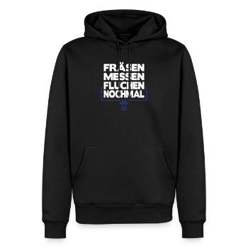 CNC Fräser Zerspanungsmechaniker Programierer - Männer Premium Bio Hoodie - Schwarz - Vorne - Nico (187cm)