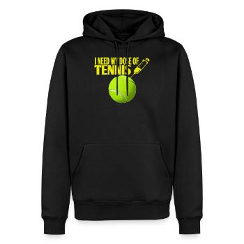 Tennisball Impfung Spritze Tennis Geschenkidee - Männer Premium Bio Hoodie - Schwarz - Vorne - Nico (187cm)