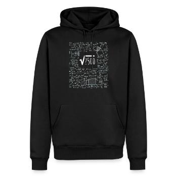 50th Birthday Square Root Of 2500: 50 Years Old - Men’s Premium Organic Hoodie - black - Front - Nico (187cm)