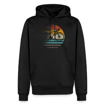 Gravel vélo Gravel vélo de route vélo cadeau rétro - Sweat à capuche Premium bio Homme - noir - Devant - Nico (187cm)