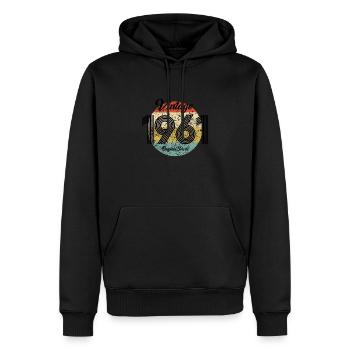 Vintage 1961 Original Parts - Men’s Premium Organic Hoodie - black - Front - Nico (187cm)