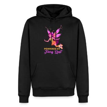 Conte de fées elfe - Sweat à capuche Premium bio Homme - noir - Devant - Nico (187cm)