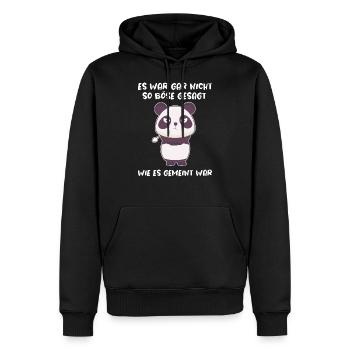 Böser Panda-Bär Sarkasmus Ironie Spruch - Männer Premium Bio Hoodie - Schwarz - Vorne - Nico (187cm)