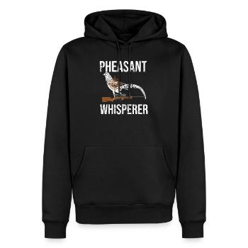 Pheasant Whisperer | Pheasant hunt Pheasant hunters - Men’s Premium Organic Hoodie - black - Front - Nico (187cm)