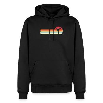 Cadeau de karaté vintage rétro pour papa, karaté drôle - Sweat à capuche Premium bio Homme - noir - Devant - Nico (187cm)