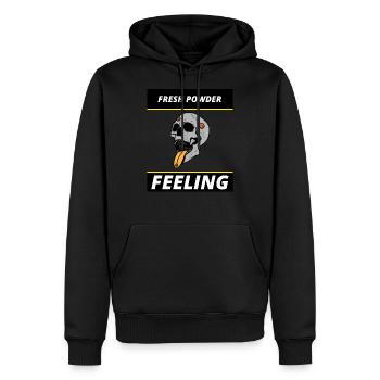 Ski Snowboard Fresh Powder Feeling funny - Sweat à capuche Premium bio Homme - noir - Devant - Nico (187cm)