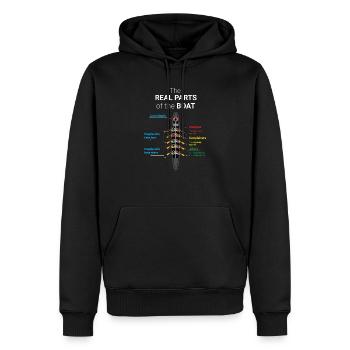 Type d’aviron Sport d’équipe - Sweat à capuche Premium bio Homme - noir - Devant - Nico (187cm)
