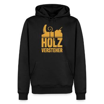 Menuisiers de menuisiers en bois - Sweat à capuche Premium bio Homme - noir - Devant - Nico (187cm)