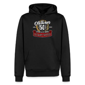 50. Geburtstag Oldtimer Model 50 Jahre Geburtstag - Männer Premium Bio Hoodie - Schwarz - Vorne - Nico (187cm)