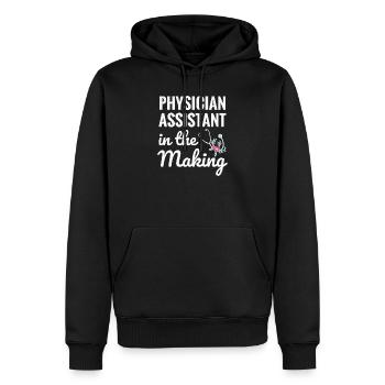 Arztassistentin Studentin Geschenk | PA-Studentin - Männer Premium Bio Hoodie - Schwarz - Vorne - Nico (187cm)