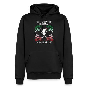 All I want for Christmas is more powder Ski Spruch - Sweat à capuche Premium bio Homme - noir - Devant - Nico (187cm)