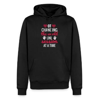 Ergothérapeute cadeau | Ergothérapie Thérapeute - Sweat à capuche Premium bio Homme - noir - Devant - Nico (187cm)