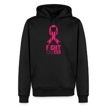 Le cancer du cancer de la santé - Sweat à capuche Premium bio Homme - noir - Devant - Nico (187cm)