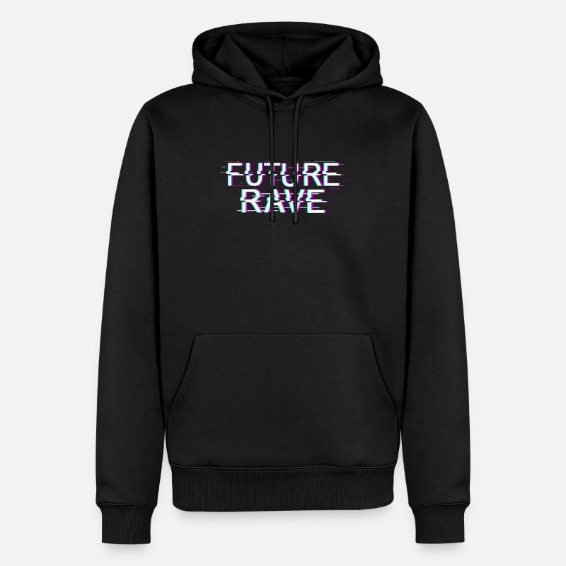 Future Rave - Sweat à capuche Premium bio Homme - noir