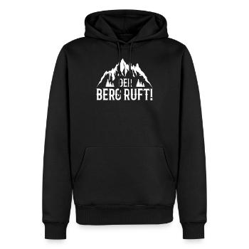 Der Berg ruft Ski Skifahrer Männer Skiurlaub - Männer Premium Bio Hoodie - Schwarz - Vorne - Nico (187cm)