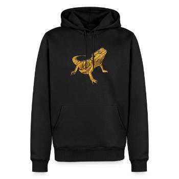 Bearded Dragon - Männer Premium Bio Hoodie - Schwarz - Vorne - Nico (187cm)