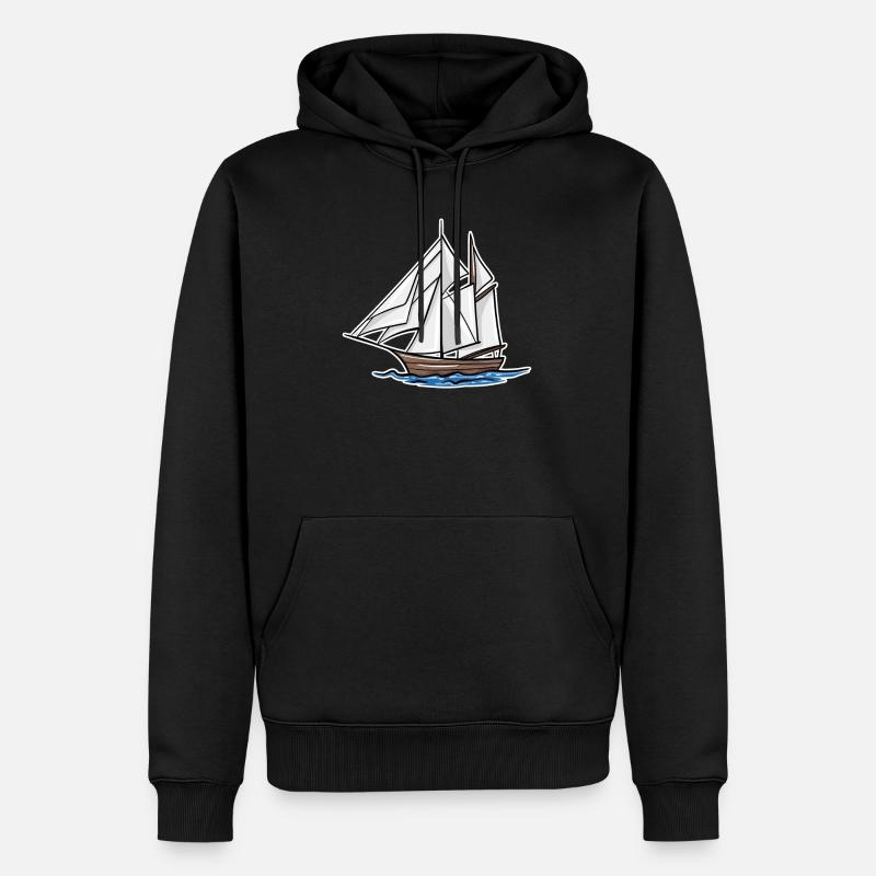 Boot - Männer Premium Bio Hoodie - Schwarz